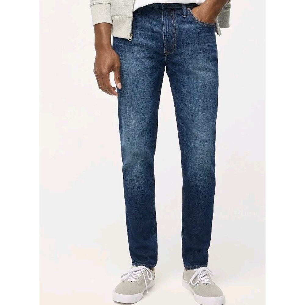 J.Crew Men's Jeans Style#37786 Straight Leg 34X34 RN77388 Med Blue Wash